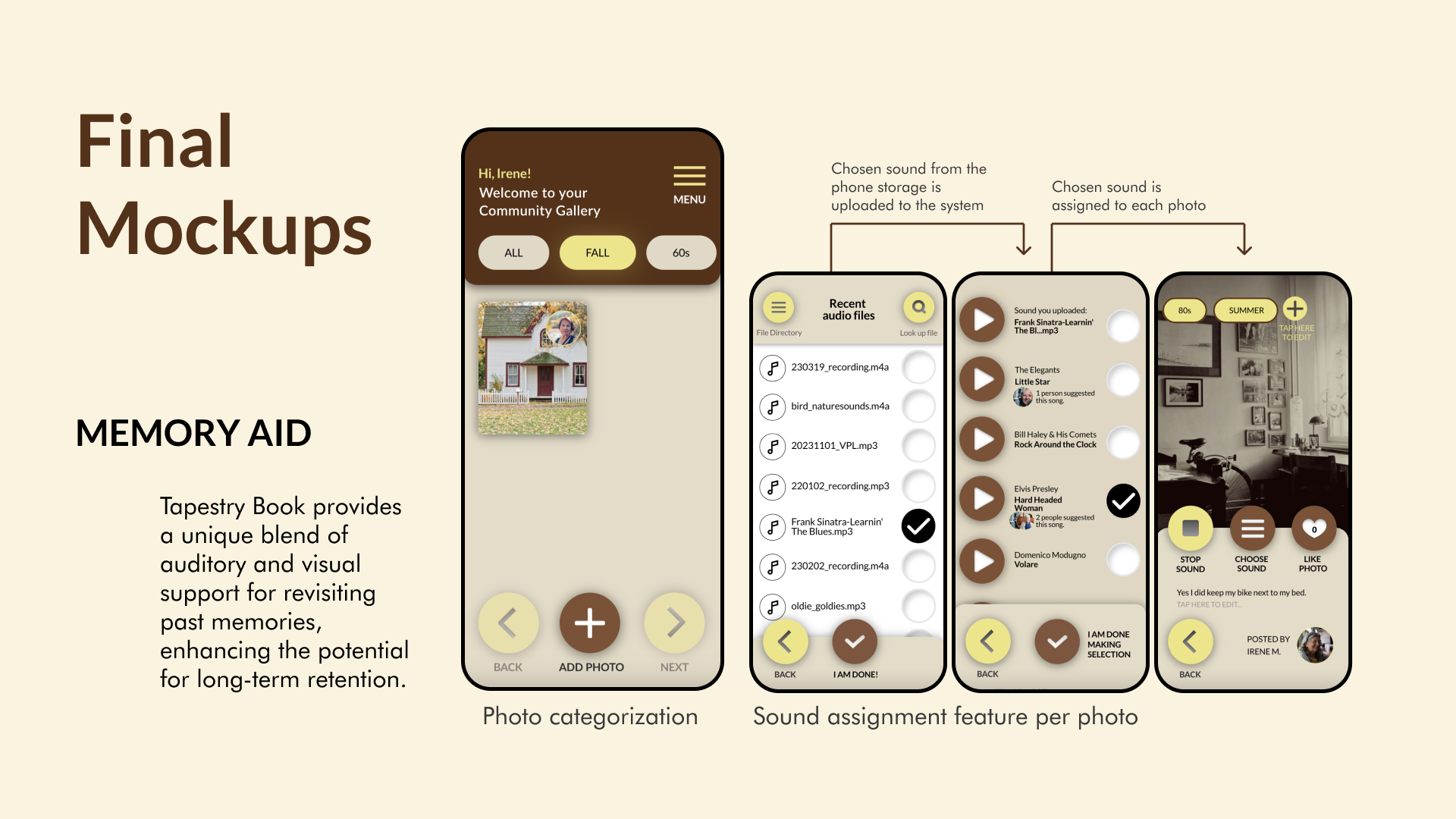 Final screen for photo editing and customization